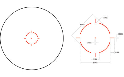 Trijicon MRO HD Red Dot 1x25 68MOA Circle 2MOA Dot Full Co-Witness Mount